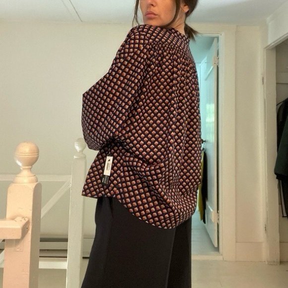 DÔEN Blouse Doen Ojai Printed Button Front Top in Harbor Medallion D’Arles - Picture 7 of 16